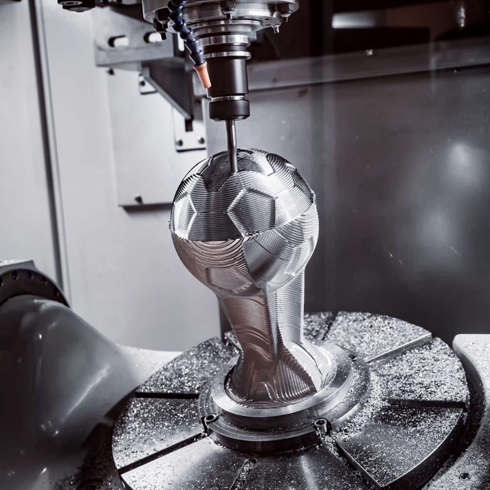 A metal part that was made on our assembly production